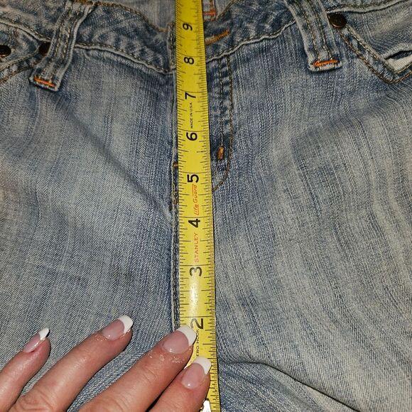 Vintage Y2K Paris Blues Flare Jeans Junior Size 11 | Light Stone Washed Retro - Picture 6 of 13